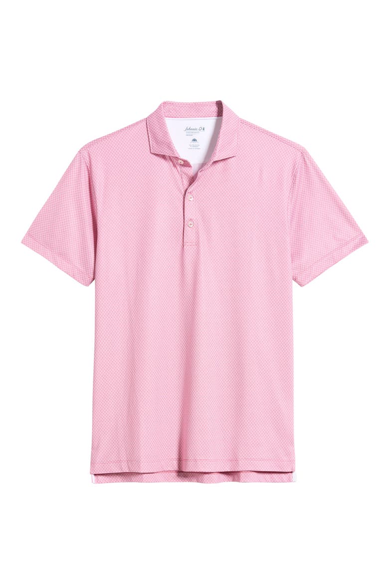 Tile Neat Performance Jersey Polo, Alternate, color, RACING RED