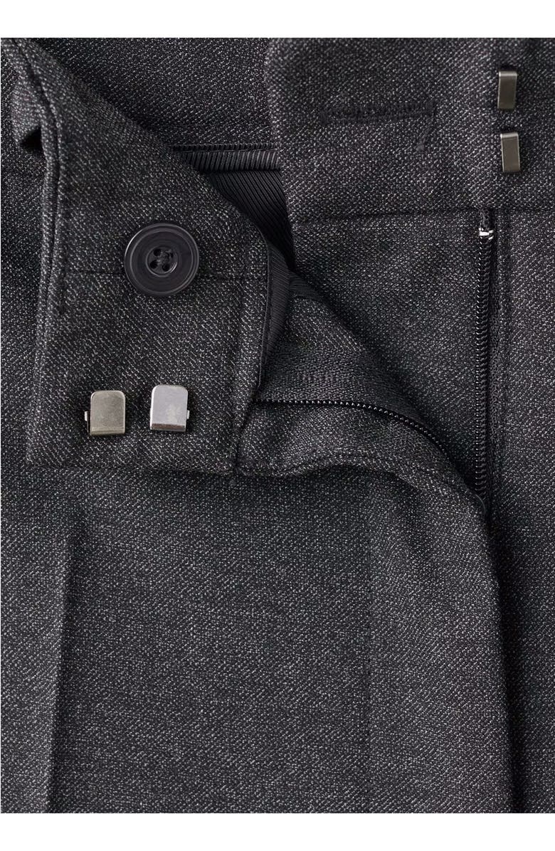 MANGO Belted Straight Leg Pants, Alternate, color, Grey