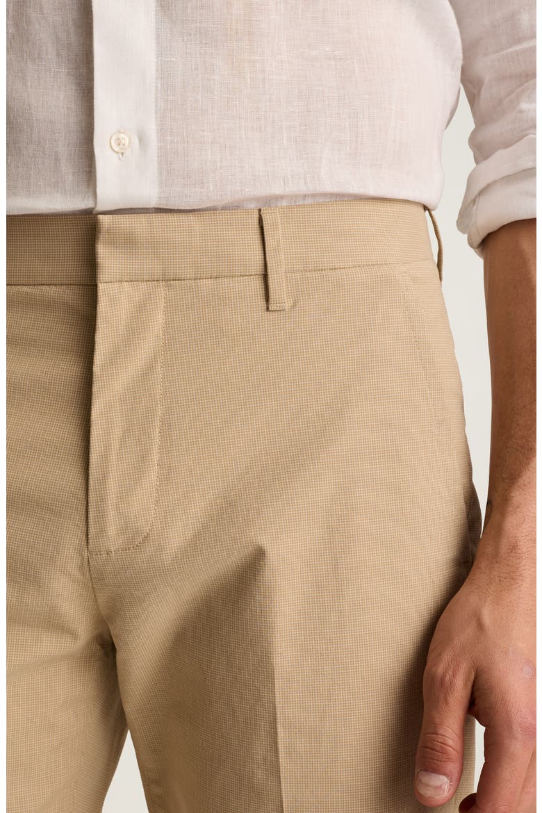 Weekday Warrior Slim Fit Flat Front Pants, Alternate, color, FRIDAY KHAKI MICRO HOUNDSTOOTH