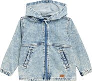 7 For All Mankind Kids' Hooded Knit Denim Jacket