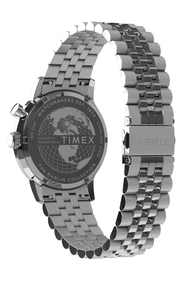 Timex<sup>®</sup> Marlin<sup>®</sup> Moonphase Bracelet Watch, 40mm, Alternate, color, Silver