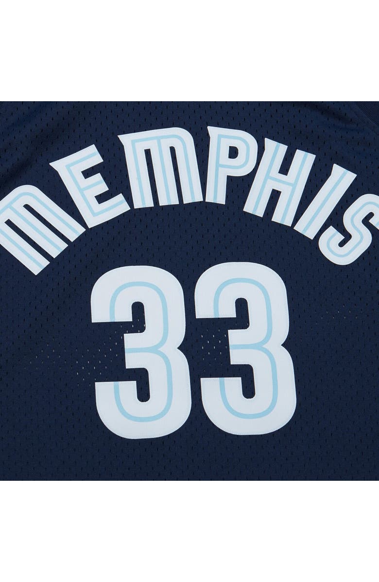 Mitchell & Ness Men's Mitchell & Ness Marc Gasol Navy Memphis Grizzlies  2008/09 Hardwood Classics Swingman Throwback Jersey, Alternate, color, 