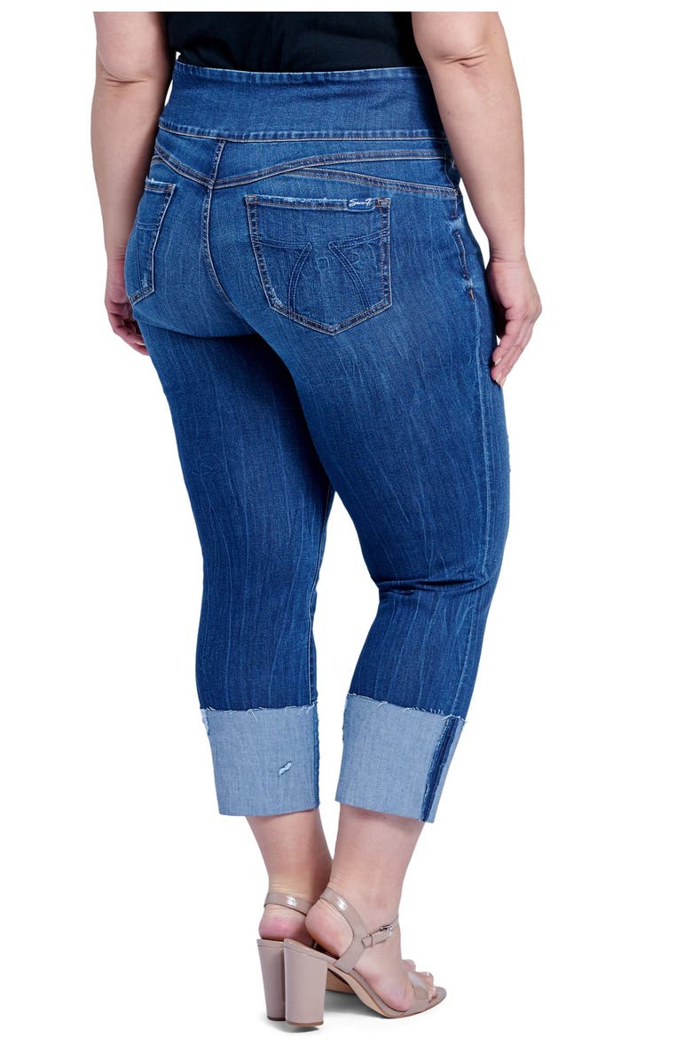 Seven7 Tummy Toner Deep Cuff Jeans, Alternate, color,