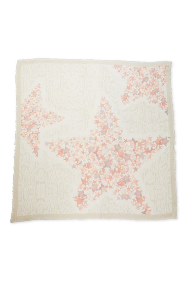 Star & Python Print Shawl, Main, color, BALLET PINK