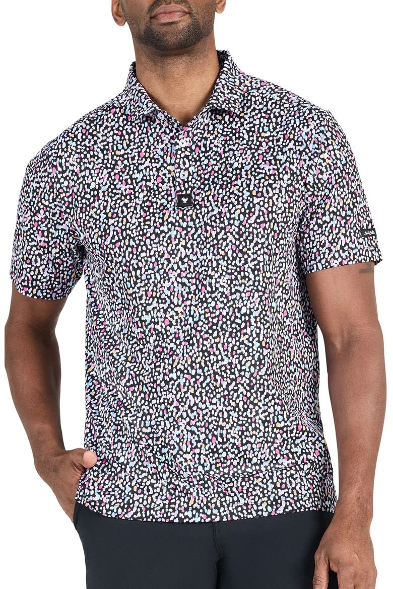 Core Spatter Print Performance Golf Polo, Main, color, DRIPPITY DRIP