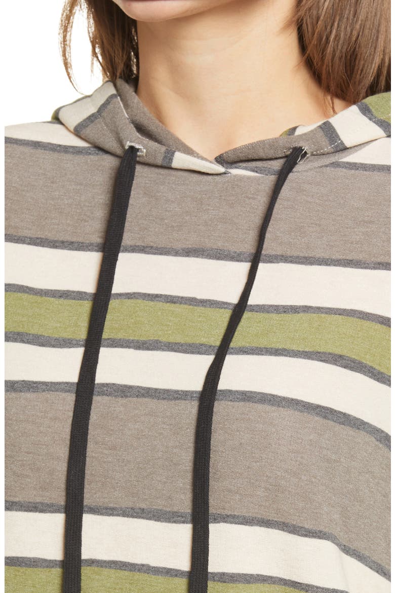 Hooded Sweatshirt, Alternate, color, BROWN/ GREY/ OLIVE STRIPE #1E