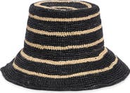 Vince Stripe Straw Cloche
