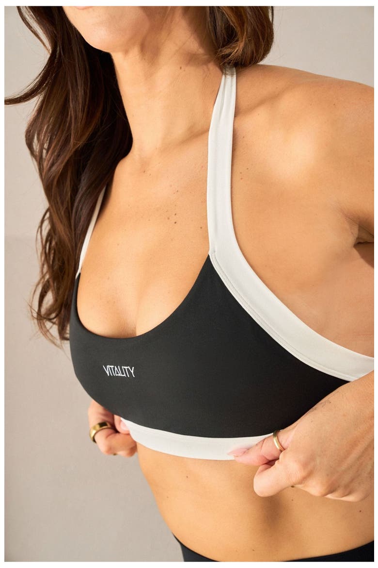 Cloud II Mini Halter Bra, Alternate, color, Midnight Contrast