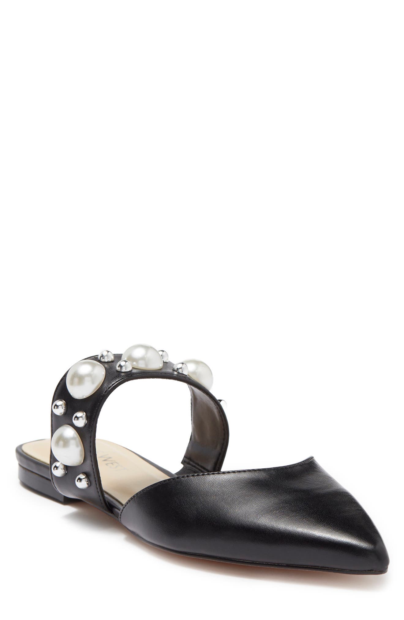 Nine West Studded Pointed Toe Slide, Main, color, 