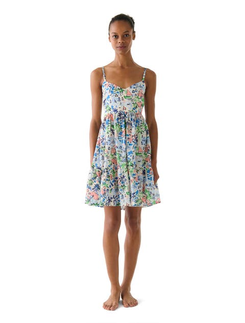 Coastal Town Cover Up Mini Dress Swim