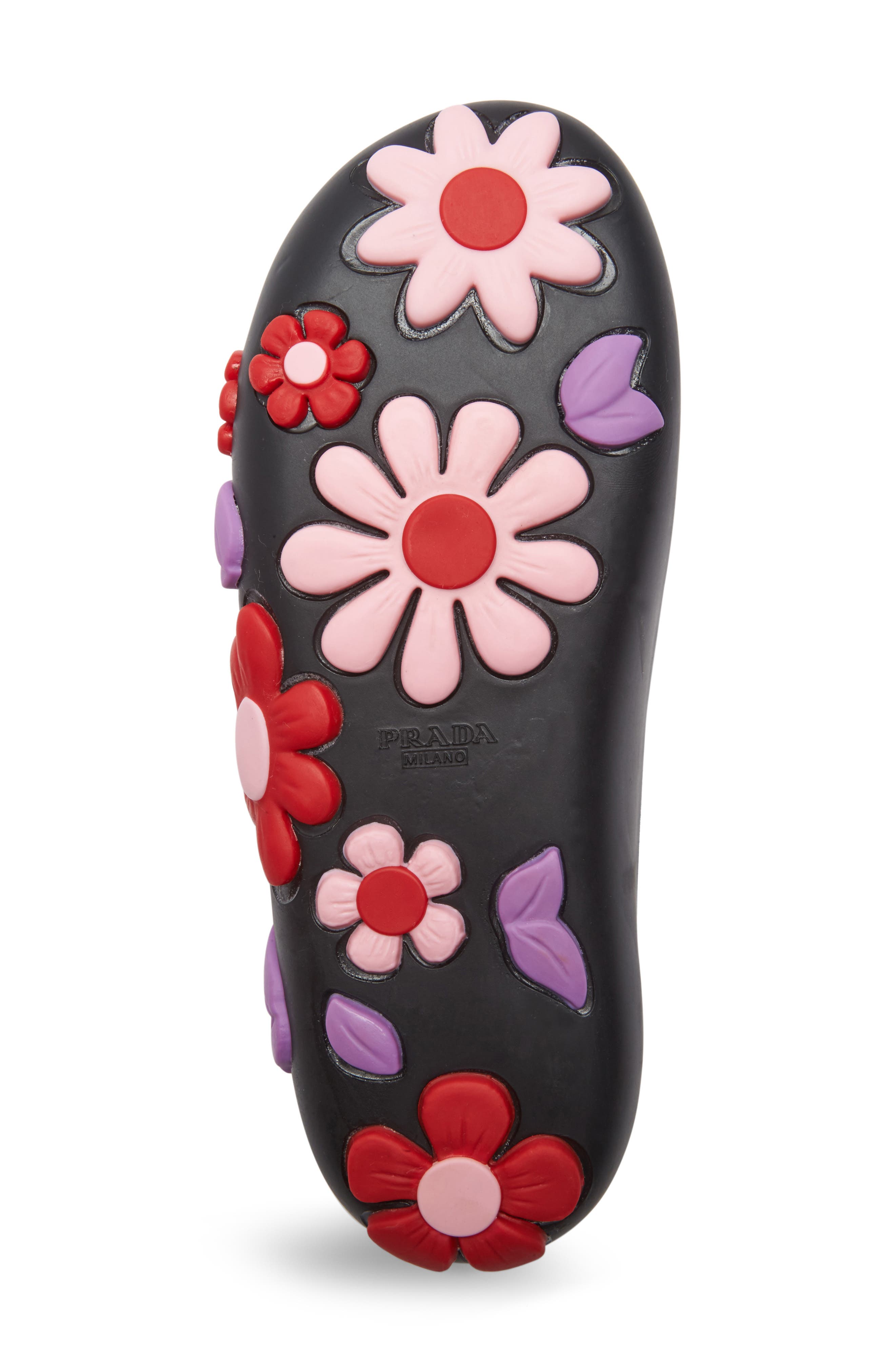 Prada Floral Slide Sandal, Alternate, color, 