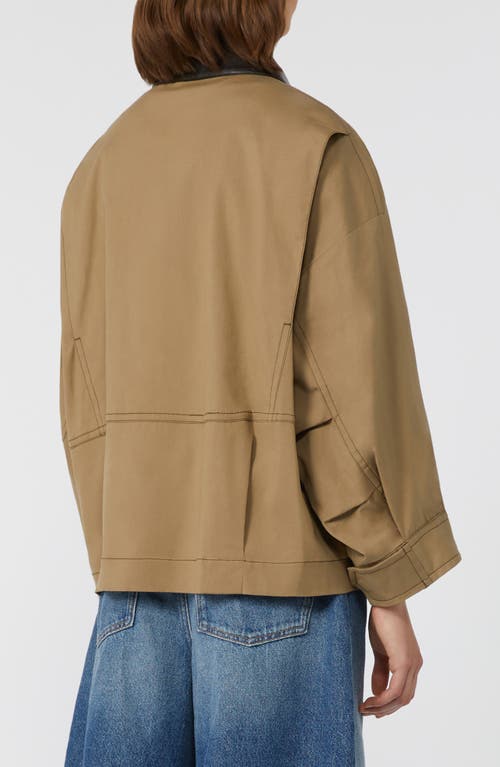 Weekend Max Mara Dorema Cotton Canvas Jacket In Brown