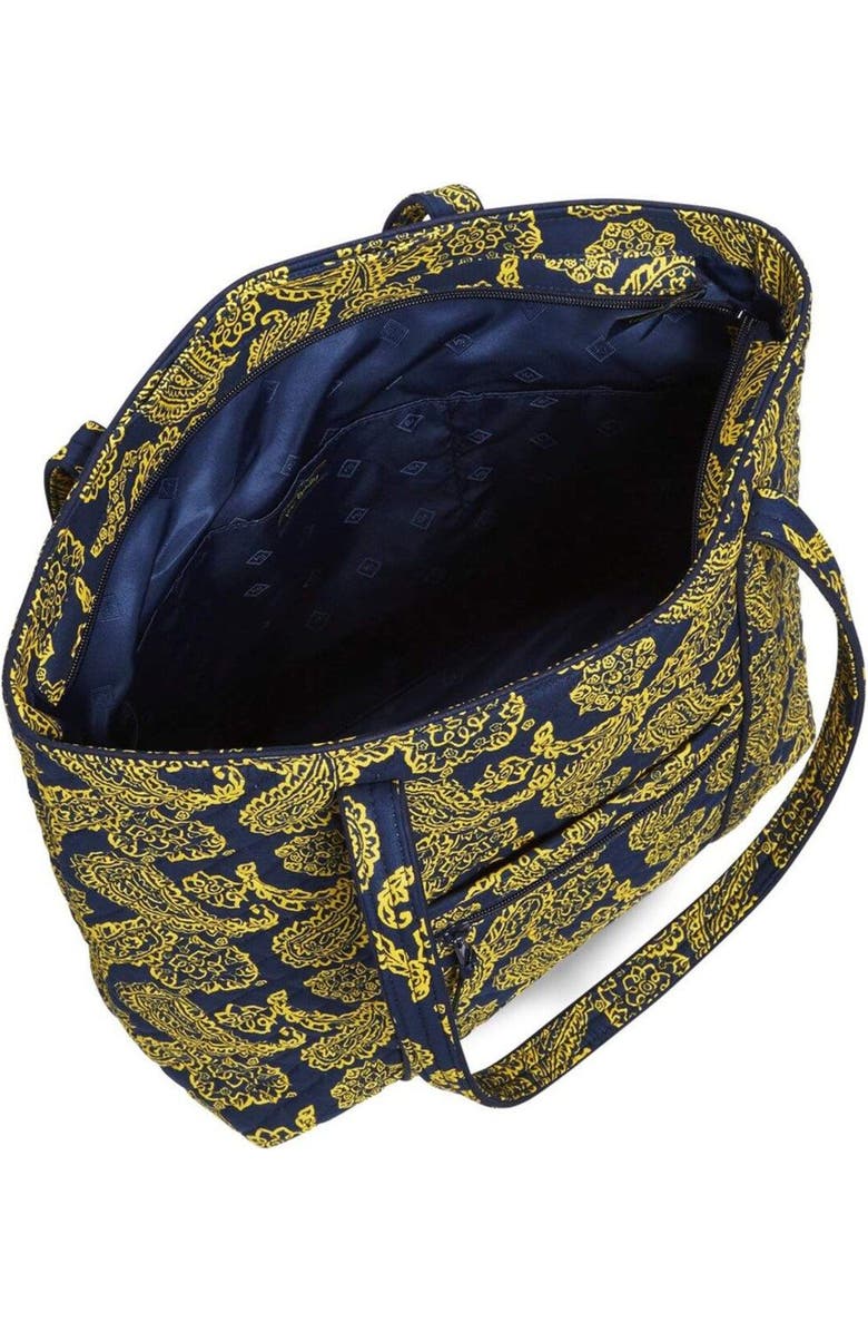 VERA BRADLEY Michigan Wolverines Rain Garden Vera Tote Bag, Alternate, color,