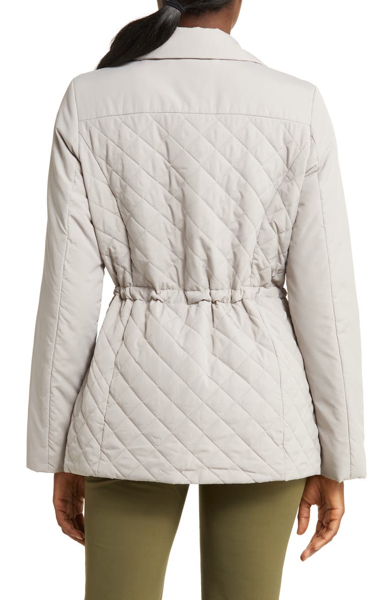 Zella Active Quilted Hooded Jacket, Alternate, color, Grey Pebble