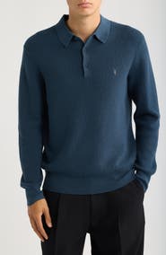 AllSaints Waffle Knit Polo