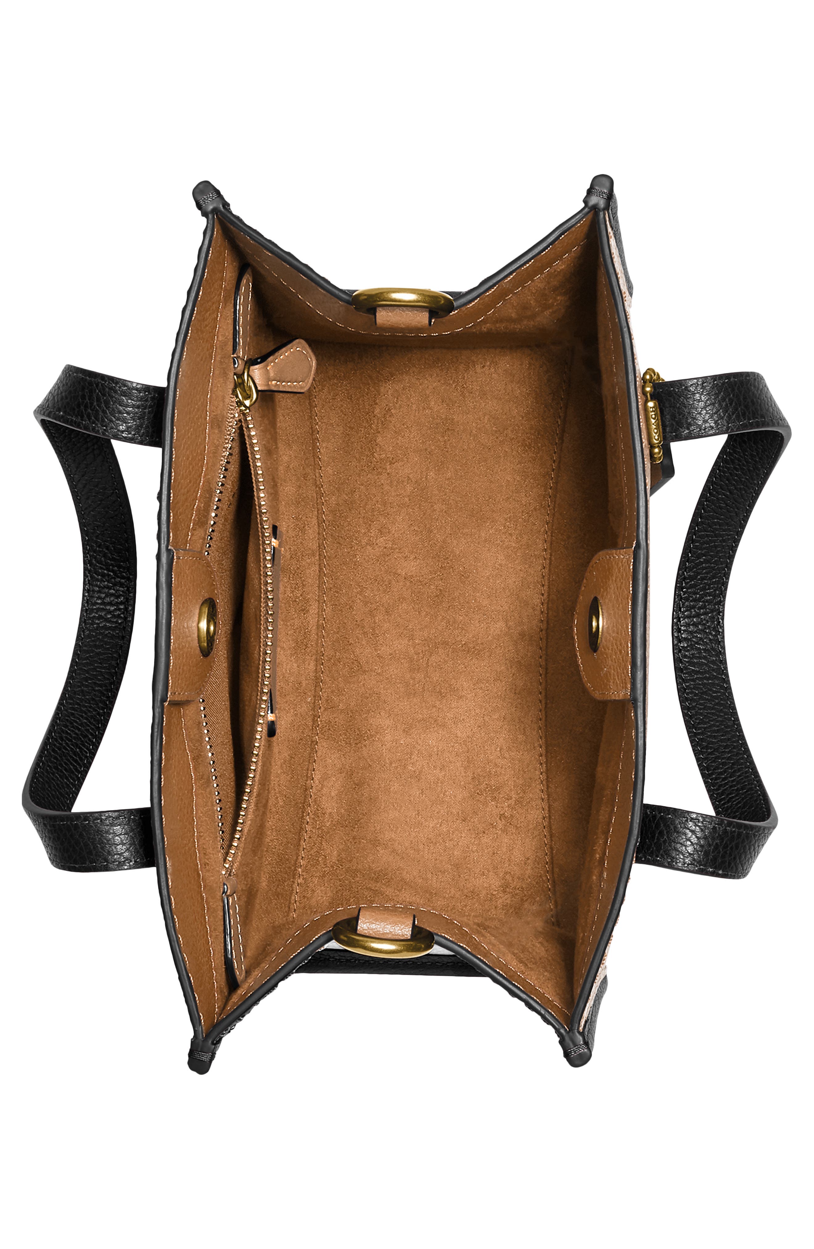 COACH Colorblock Leather Small Tote, Alternate, color, 