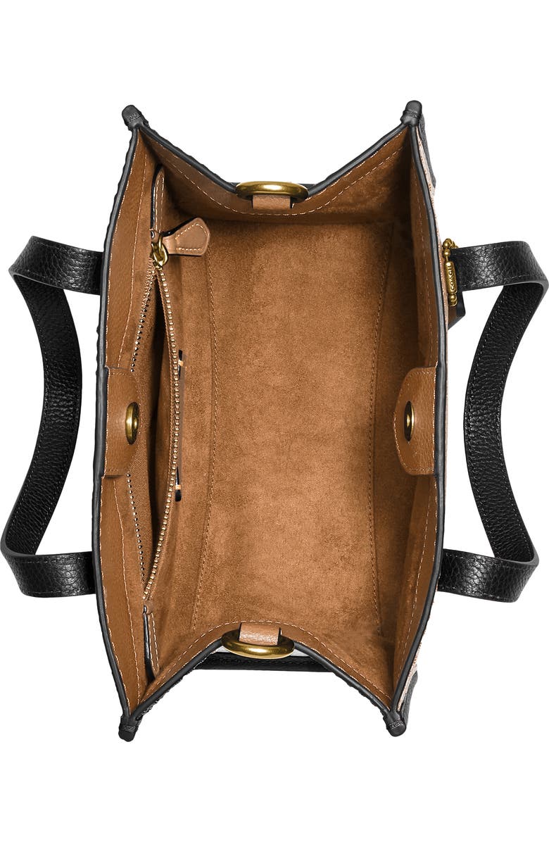 COACH Colorblock Leather Small Tote, Alternate, color,