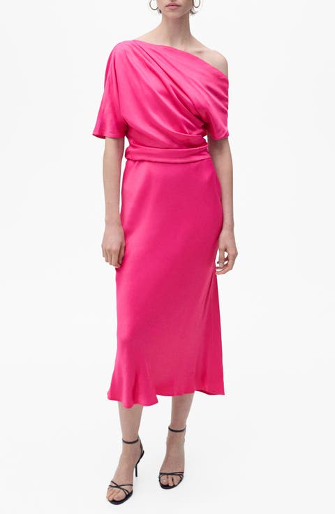 Off the Shoulder Midi Dress