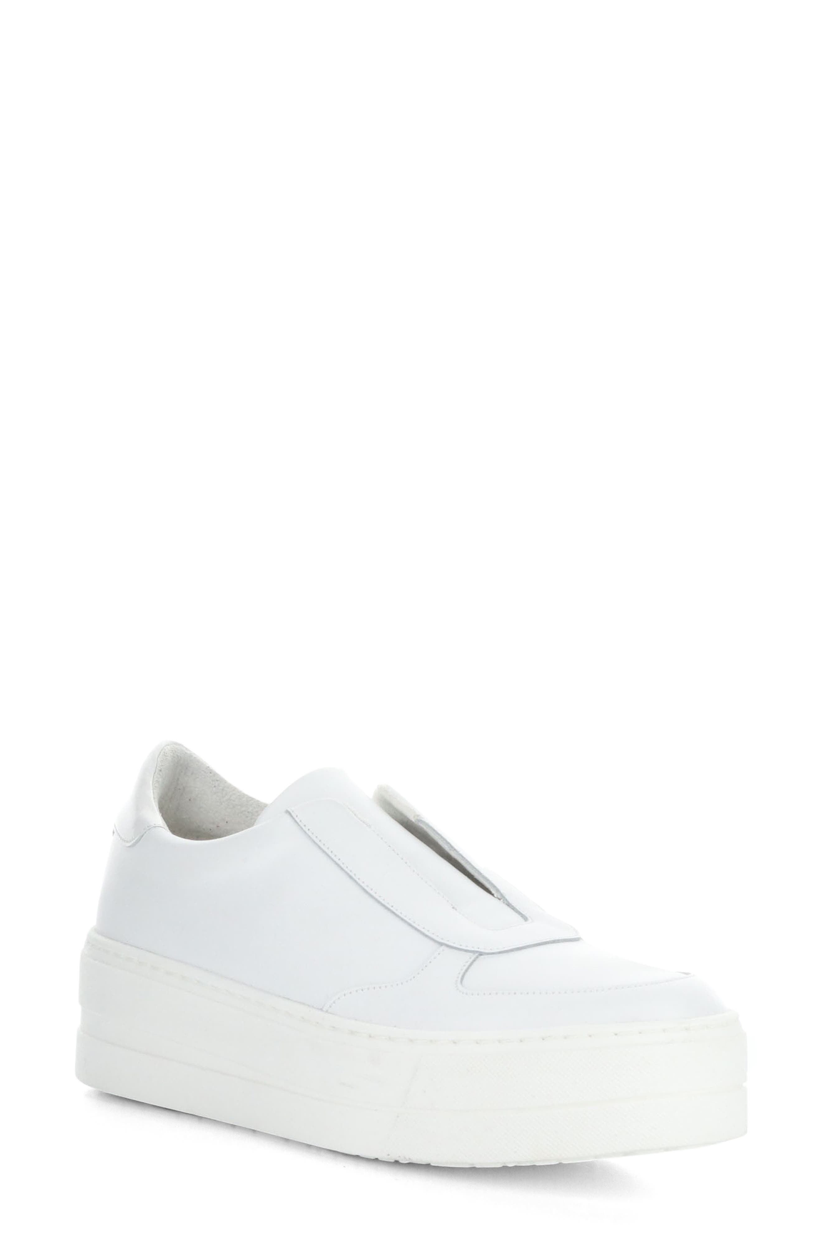 Bos. & Co. Magali Platform Slip-On Sneaker, Main, color, White Verona/ Patent