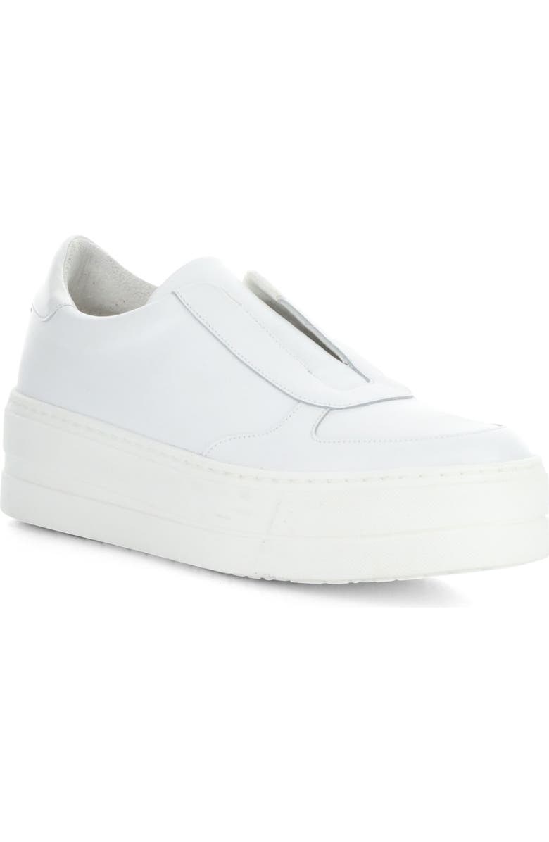 Bos. & Co. Magali Platform Slip-On Sneaker, Main, color, White Verona/ Patent