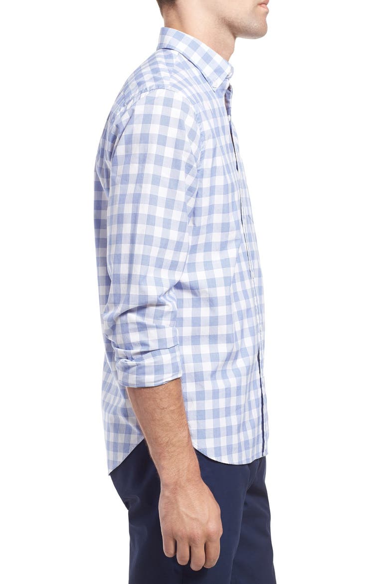 Slim Fit Check Sport Shirt, Alternate, color, BAY BLUE ATLANTIC CHECK