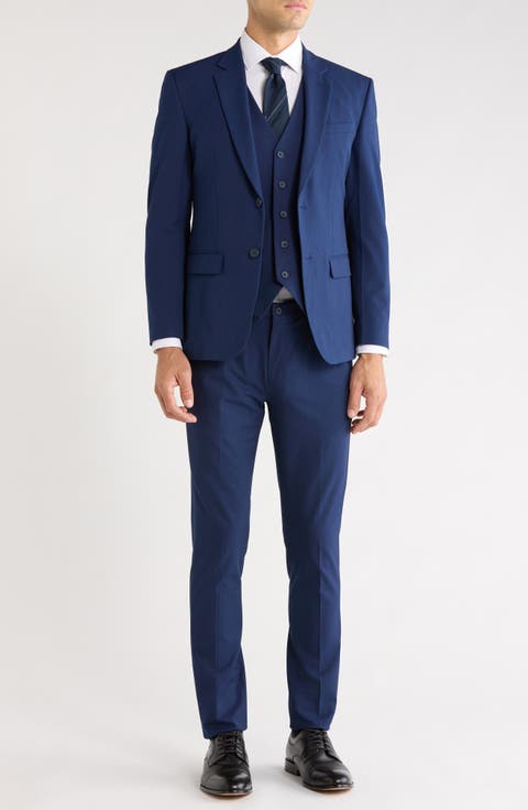 Regular Fit Four-Way Stretch 3-Piece Suit