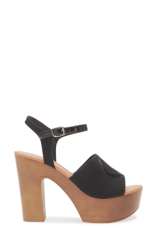 Wild Diva Lounge Stormy Block Heel Platform Sandal In Black