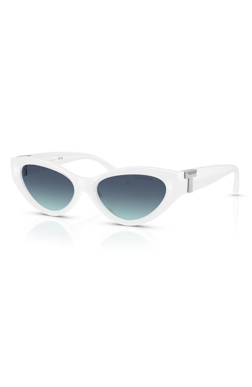 Tiffany & Co . 54mm Gradient Oval Sunglasses In Blue White