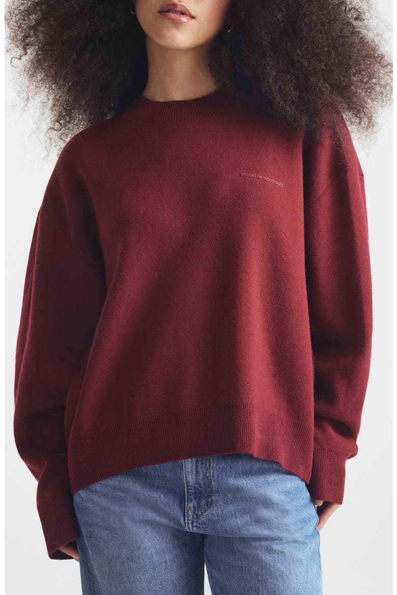 Logo Crewneck Sweater, Main, color, WINDSOR WINE