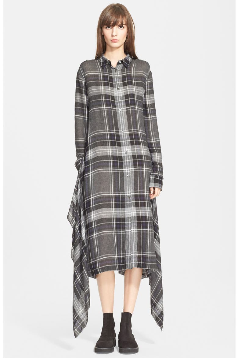 'Alice' Midi Shirtdress, Main, color, GREY MULTI