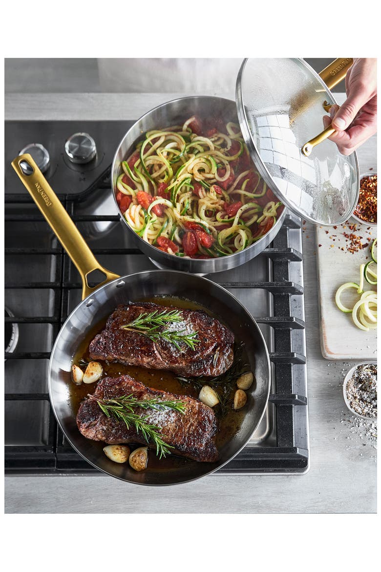 Reserve 10-Piece Stainless Steel Cookware Set, Alternate, color, STAINLESS STEEL
