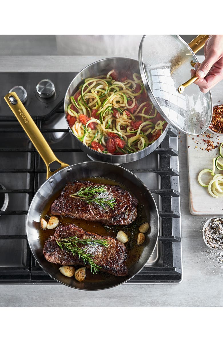 GreenPan Reserve 10-Piece Stainless Steel Cookware Set, Alternate, color, Stainless Steel