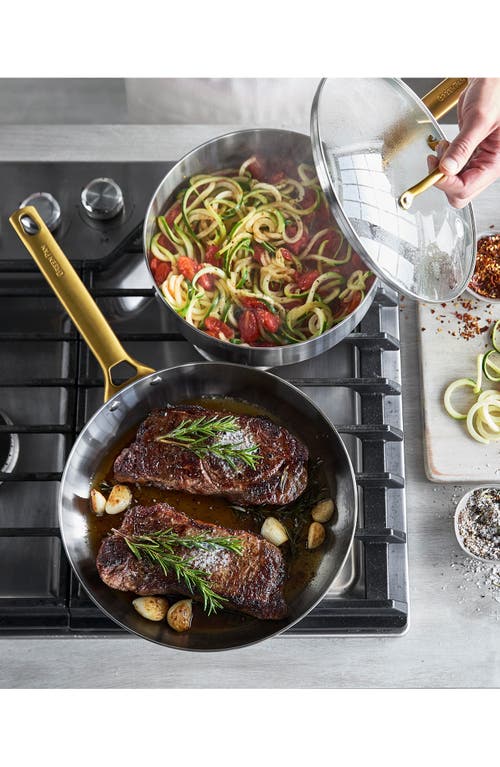 Greenpan Reserve 10-piece Stainless Steel Cookware Set In Silver