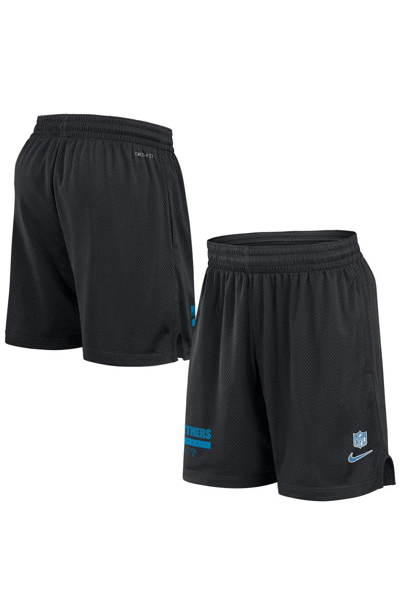 Nike Men's Nike Black Carolina Panthers 2024 Sideline Performance Mesh Shorts, Main, color, Black