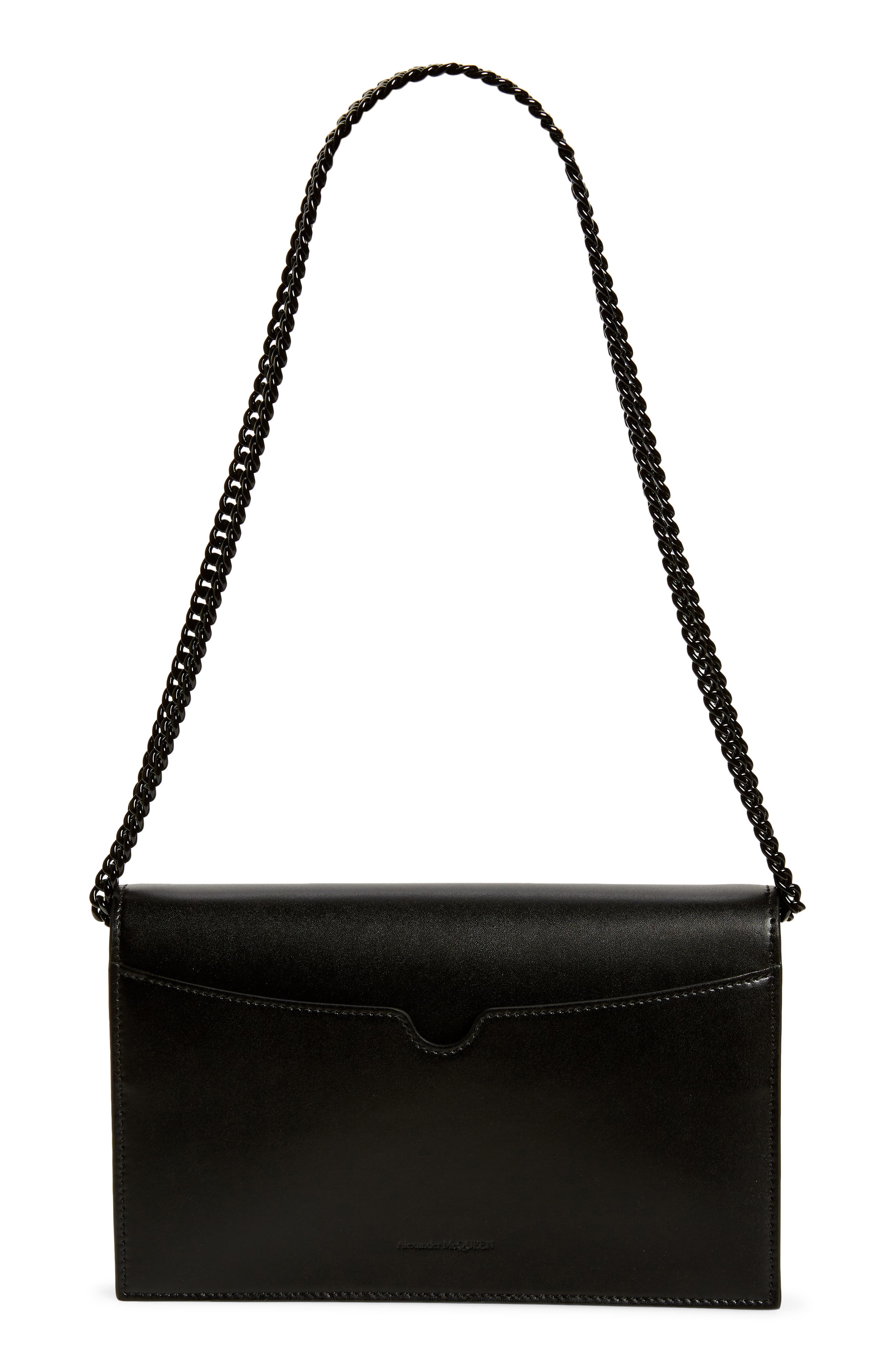 McQueen Alexander McQueen Medium Skull Leather Shoulder Bag, Alternate, color, 