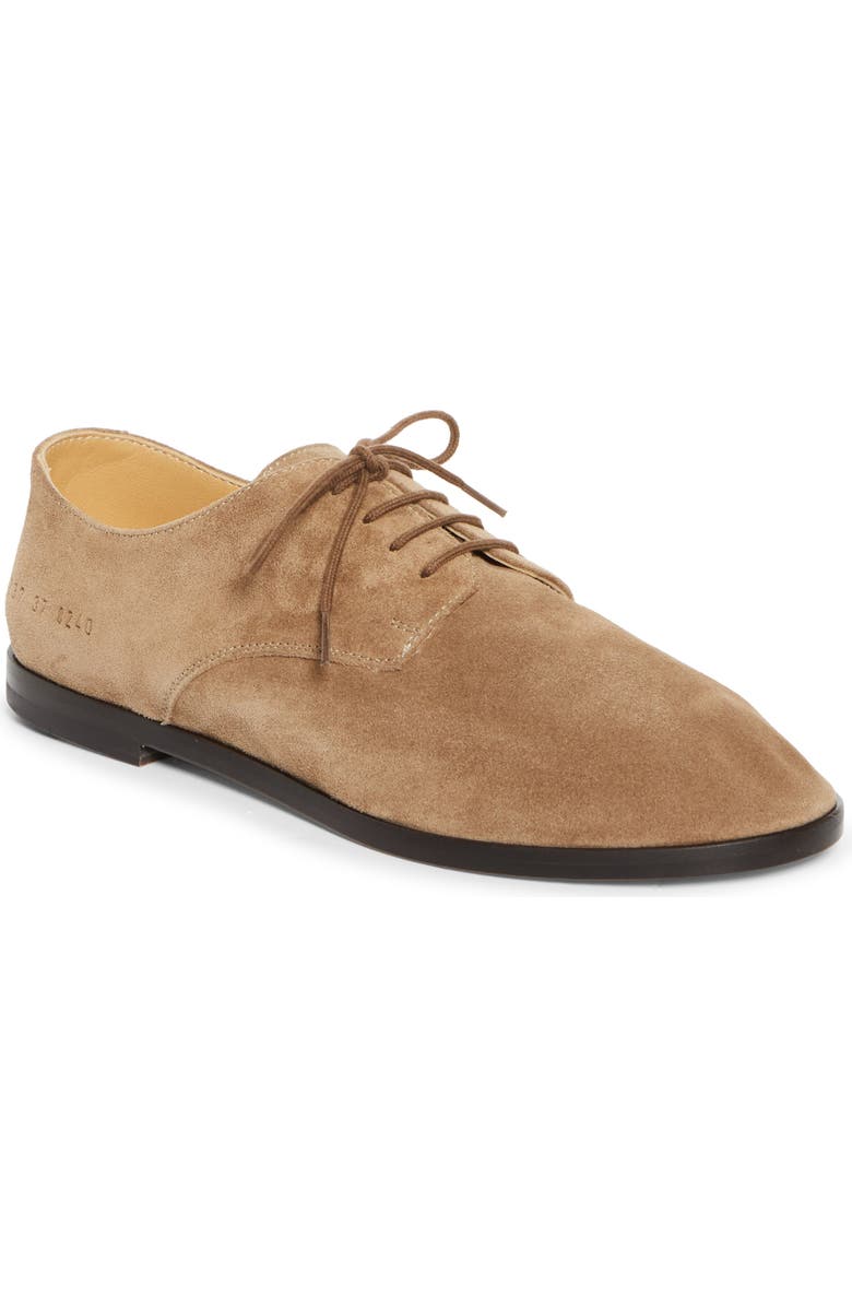 Common Projects Soft Plain Toe Derby, Main, color, 0240 Taupe