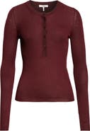 Chloé Long Sleeve Wool Rib Henley