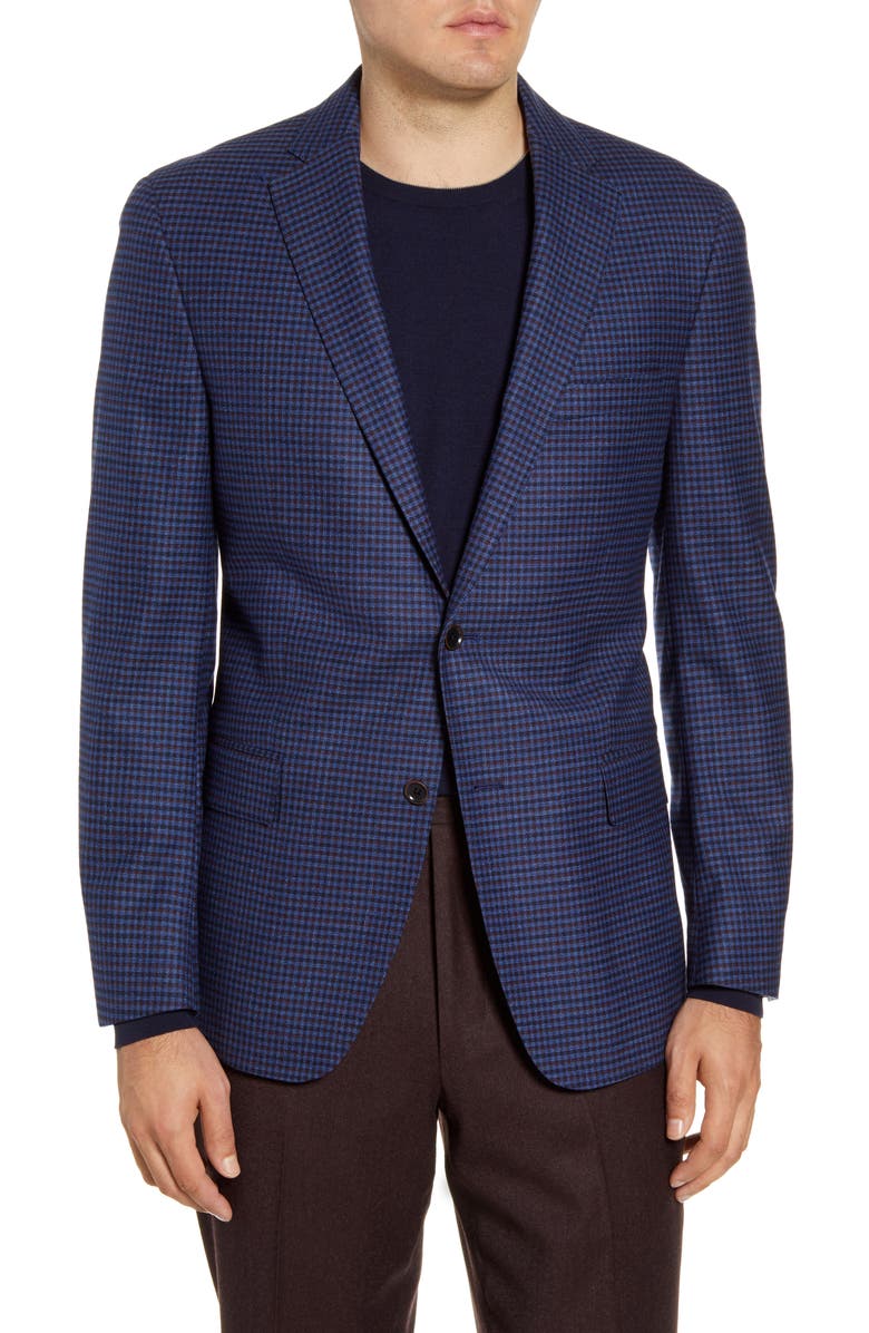 Hart Schaffner Marx Classic Fit Check Stretch Wool Sport Coat, Main, color, 