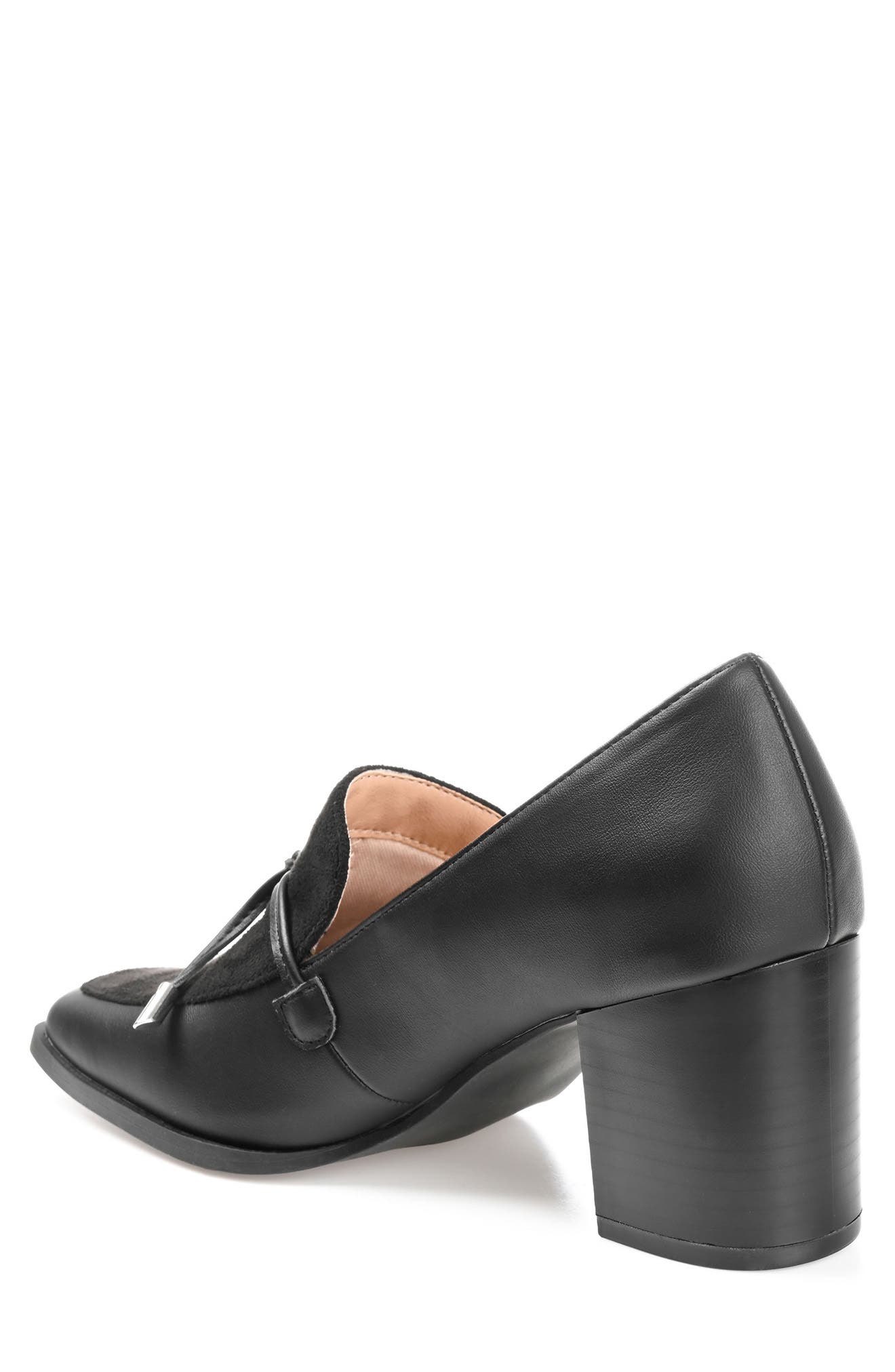 Journee Collection Crawford Vegan Leather Pump, Alternate, color, Black