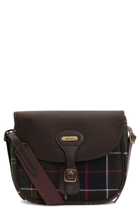 Cromarty Plaid & Leather Crossbody Bag