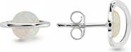 Queen Jewels Opal Saturn Celestial Stud Earrings
