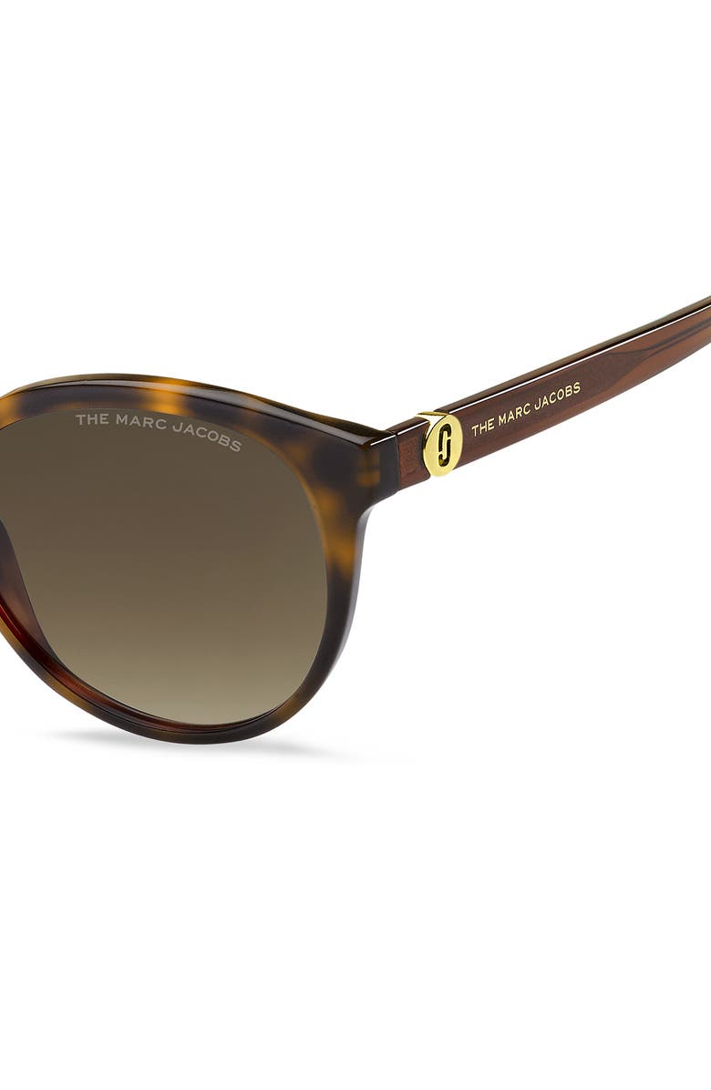 Marc Jacobs 54mm Round Sunglasses, Alternate, color, Havana Azure