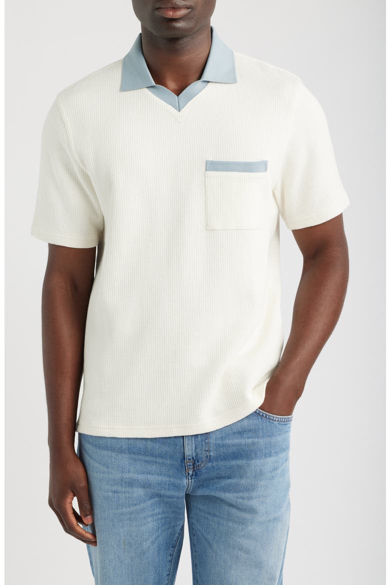 Pendal Organic Cotton Polo, Main, color, ECRU / BLUE