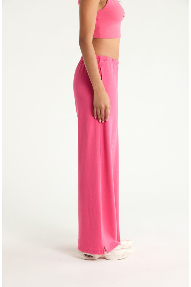 Weekend Wide Leg Sweatpants, Alternate, color, PINK CARMINE