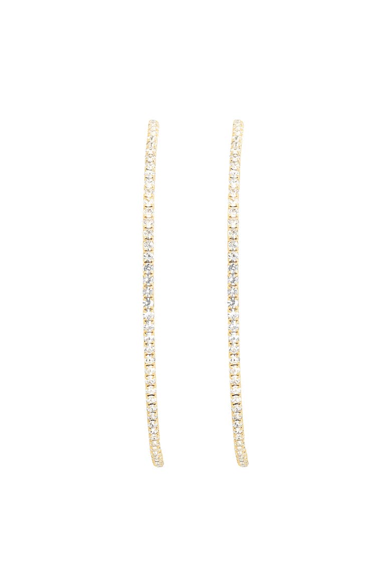 JS Jessica Simpson Large Crystal Hoop Earrings, Alternate, color, Gold