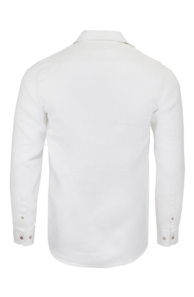 Lords of Harlech Linen Long Sleeve Shirt, Alternate, color, White