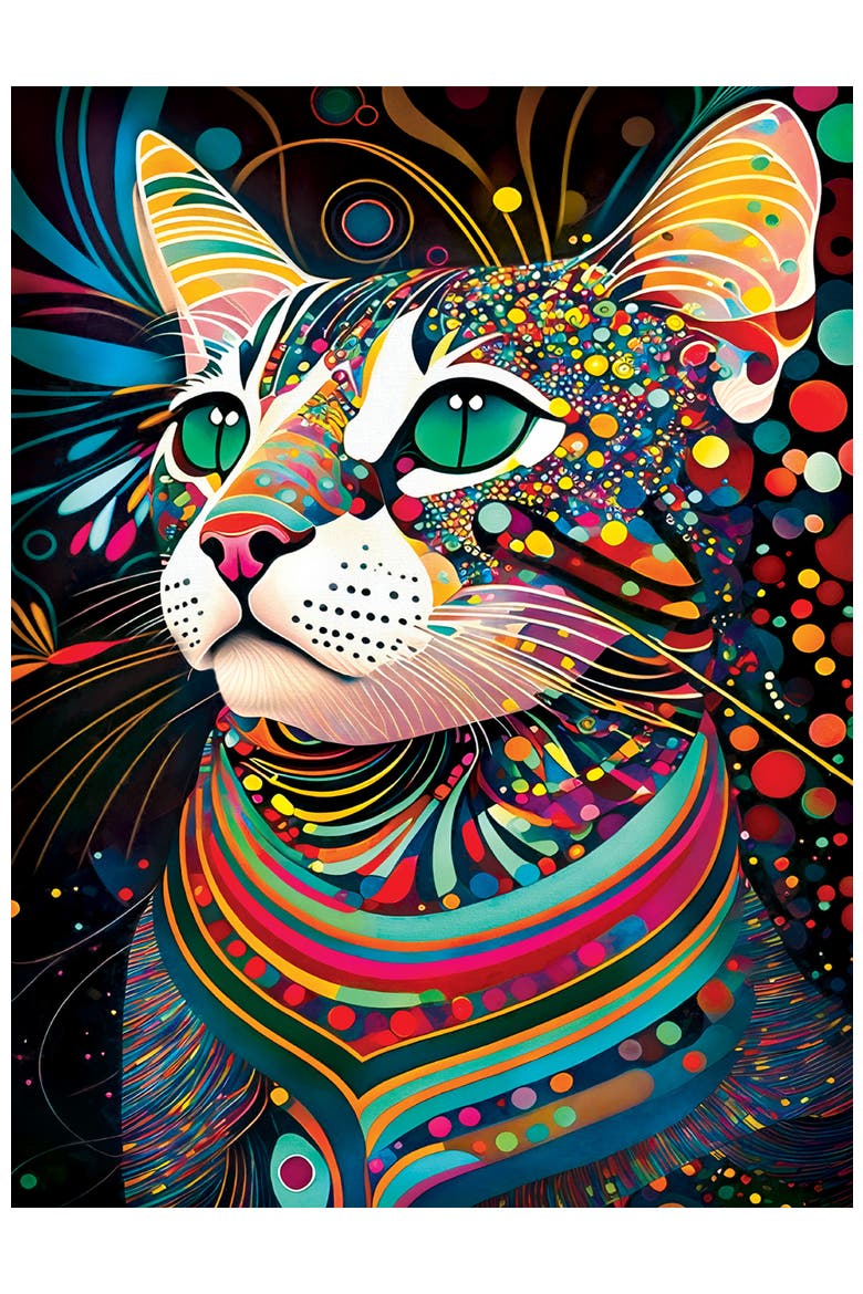 Prismatic Peggy 300 Piece Jigsaw Puzzle, Alternate, color, Multicolor