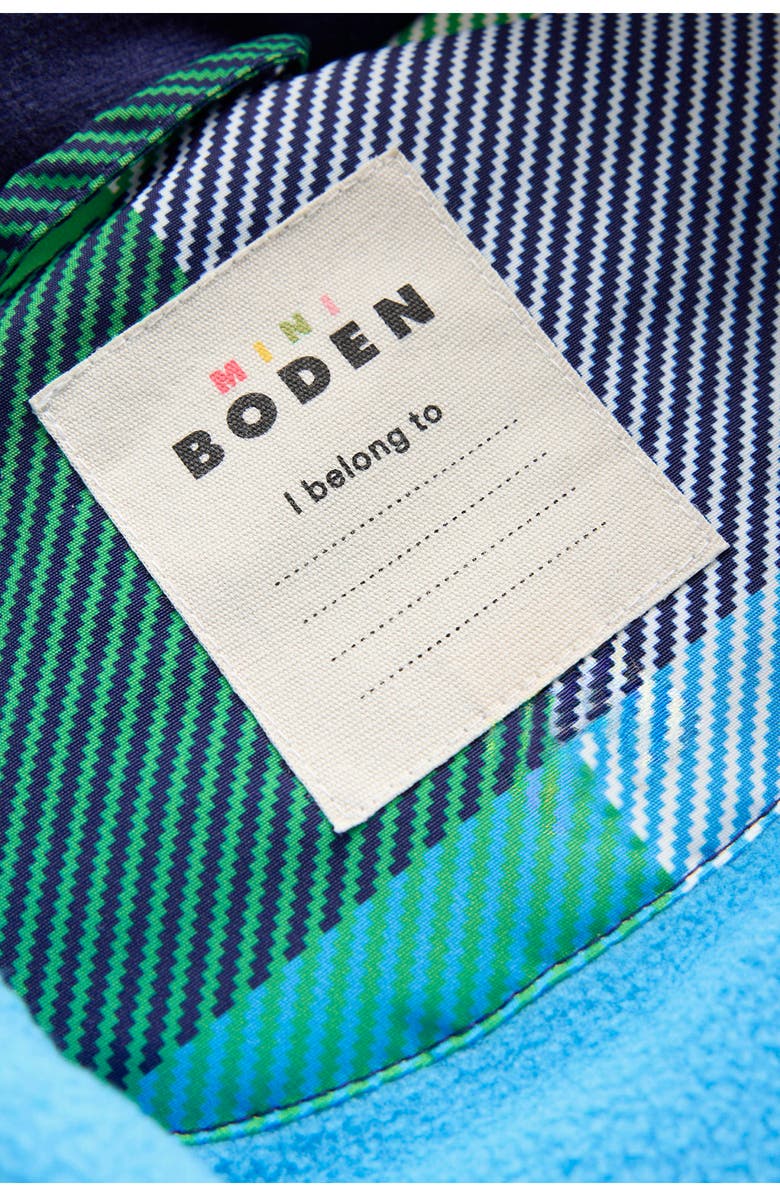 Mini Boden Kids' Plaid Hooded Jacket, Alternate, color, Green Check