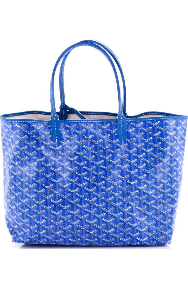 Pre-Owned Goyard Saint Louis Tote Coated Canvas PM, Main, color, Blue