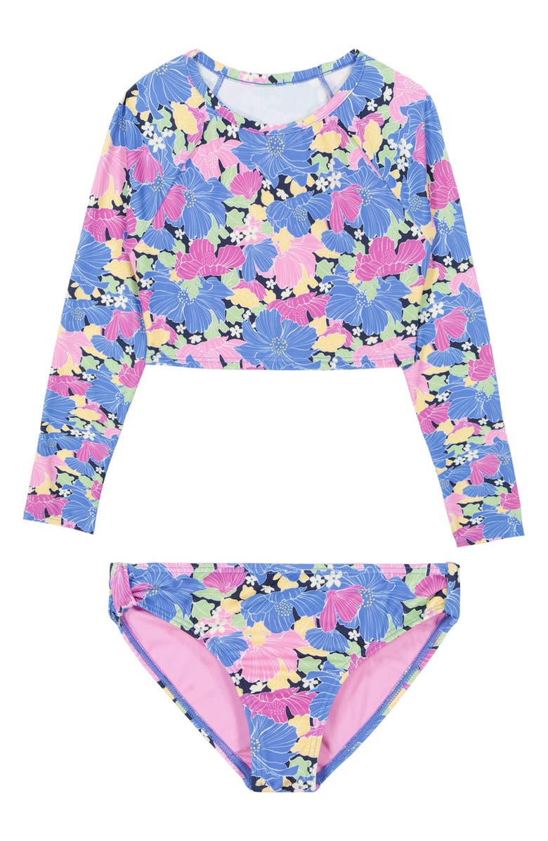 Roxy Kids' Outline Two-Piece Rashguard Swimsuit, Main, color, 